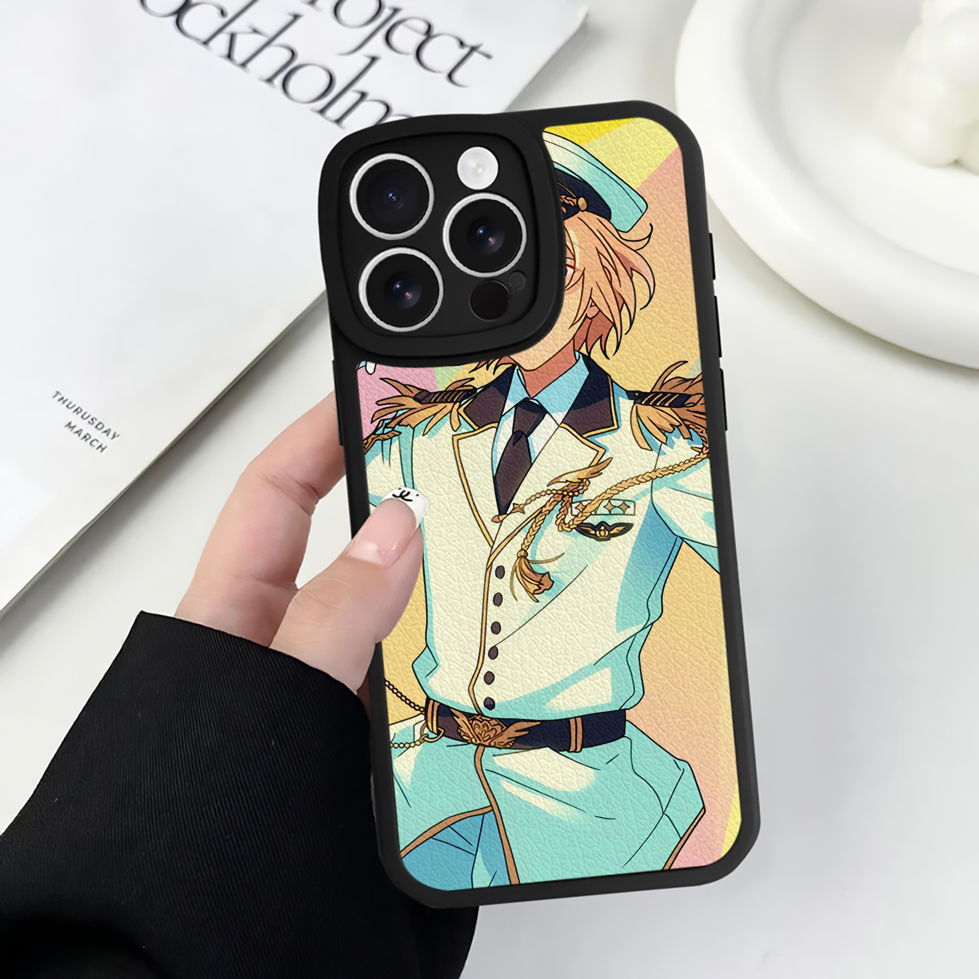 （画像用） あんさんぶるスターズ! Ensemble Stars 【iPhone 16シリーズ対応】シリコンスマホケース（レザー調） 材質：シリコン